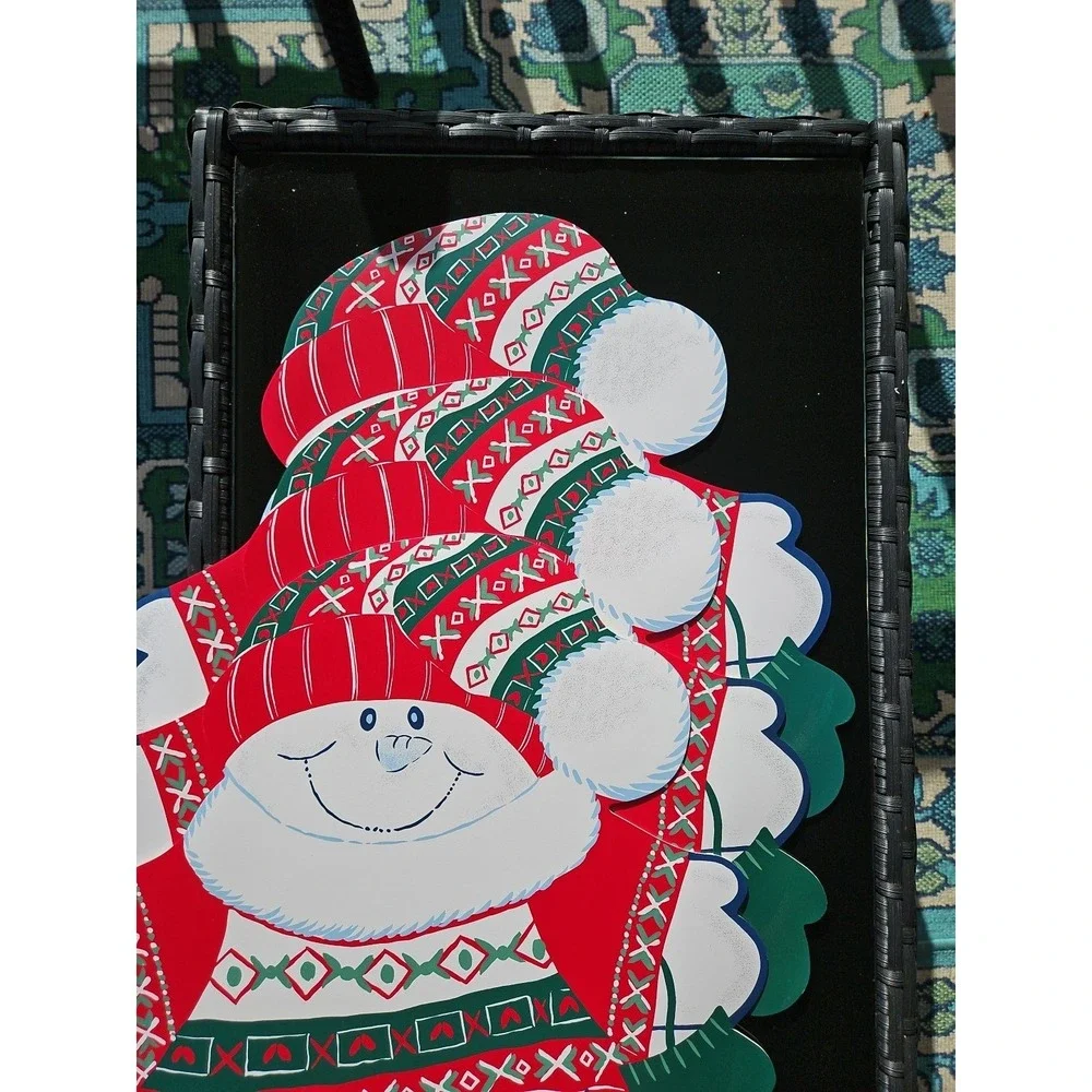 3 BEAUTIFUL Vintage Trim A Home Vinyl SNOWMAN Placements Brand NEW!